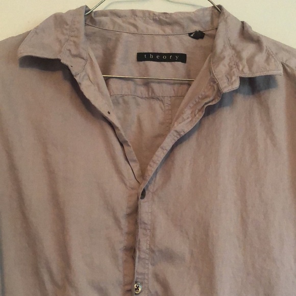 THEORY Men’s button down shirt, size large - Picture 2 of 8